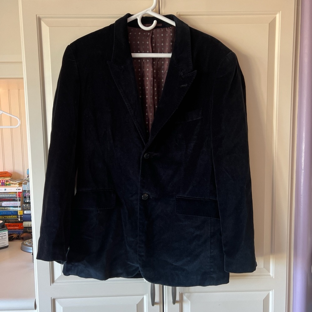 Michael Brandon Black Velvet Sport Coat - Two-Button